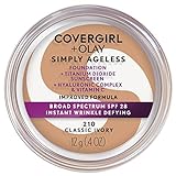 COVERGIRL+OLAY Simply Ageless Instant Wrinkle-Defying Foundation, 210 Classic Ivory, 0.44 Fl Oz (Pack of 1)