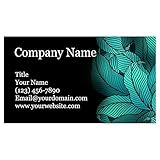 Premium Personalized Business Cards 3.5' x 2' - 100 Cards - 14Pt, Recycled, 28PT Business Cards - All Business Designs - 40+ Designs - 100% Made in the U.S.A. - Same Day Shipping (Green Fern)