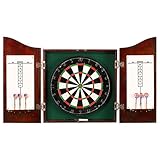 Centerpoint Bristle Dartboard and Solid Wood Cabinet - Dark Cherry Finish