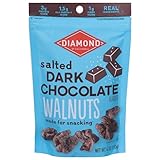 Diamond of California Salted Dark Chocolate Walnuts, 4 oz, 1 Pack
