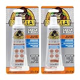 Gorilla Waterproof Caulk & Seal 100% Silicone Sealant; Clear; 2.8oz Squeeze Tube (Pack of 2)