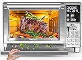 Nuwave Bravo XL Pro Air Fryer Toaster Oven, Improved 100% Super Convection, Quicker & Crispier Results, 112 Presets, Multi-Layer Even Cooking, 50-500F, Smart Probe, PFAS Free, 30QT, Stainless Steel