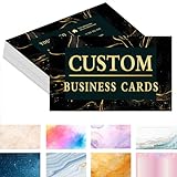 Custom Business Cards,Tarjetas Para Negocio Personalizadas,Personalized Business Cards with Your Logo/Image/Text,Double Sided Printable Waterproof Custom Business Cards for Small Business.