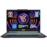 MSI Cyborg 15 Gaming Laptop: Intel Core i5-12450H GeForce RTX 2050, 15.6' FHD, 144Hz, 16GB DDR5, 512GB NVMe SSD, Type-C USB 3.2 Gen 1, Cooler Boost 5, Win 11 Home: Black A12UCX-276US