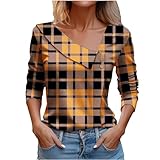 LRMQS Spring Tops for Women 2024 Trendy Casual Long Sleeve Asymmetric V Neck Button Blouses Dressy Woman Shirts Clothing Trendy Tops for Women 2024 peime March Sale Deals of The Day Clearance