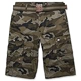 Ecko Cargo Shorts for Men – Twill Camo Mens Cargo Shorts with Belt Big and Tall