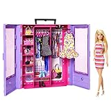 Barbie Doll & Playset, Fashionistas Ultimate Closet with Clothes (3 Outfits) & Fashion Accessories Including 6 Hangers