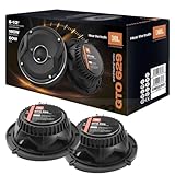 JBL GTO629 6.5'' Grand Touring Series Car Audio Speakers - 2-Way, 360 Watts MAX Power, Factory-Sized Replacement Includes Iron Crush Cleaning Cloth., Black