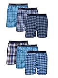 Hanes Men's Tagless Boxer With Exposed Waistband Multi-Packs, 6 Pack - Assorted, Large