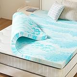 Mattress Topper, Twin Size Cooling Gel Memory Foam Bed Toppers, 2 Inch Soft Mattress Pads for Sleeper Sofa, RV, Camper, CertiPUR-US Certified