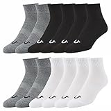 True Religion Mens Socks Ankle Socks for Men Quarter Premium Athletic Men's Socks, 12 Pairs Multi, Shoe Size 8-12