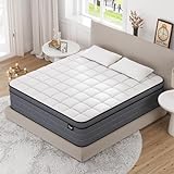 Ayeawo Firm King Size Mattress, 12 Inch Hybrid Mattress King Size with Gel Memory Foam and Pocket Springs, King Mattress in a Box, Pressure Relief and Upgraded Support, Breathable & Cooling Farbic