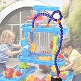 SWANNTQV Water Table Pump, Water Pump for Kids Water Table Water Table Accessories, Summer Outdoor Splash Water Table Attachments Toys for Kids, Pump and Splash Shady Oasis(Double Tube)