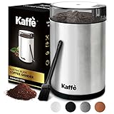 Kaffe Coffee Grinder Electric. Best Coffee Grinders for Home Use. (14 Cup) Easy On/Off w/Cleaning Brush Included. Stainless Steel