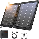 GOODaaa 10W Portable Solar Charger with Dual USB Outputs Super Handy Foldable Size 24% High Conversion Efficiency Solar Panels, Waterproof & Dustproof & Shockproof, Wide Compatibility