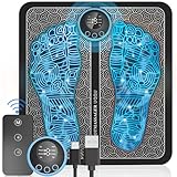 EMS Foot Massager for Neuropathy,Foot Massager Pad for Pain Plantar Relief, Muscle Relaxation,Portable & Rechargeable Feet Stimulator Massager Mat