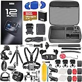 GoPro HERO12 Black 5.3K Action Camera Bundle with 128GB Card and 50 Accessories