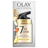 Olay Facial Moisturizing Lotion SPF 30 Total Effects for Dry Skin, 7 Benefits including Minimize Pores, Anti-Aging, 1.7 oz