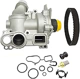 Aluminum Water Pump With Belt Compatible with for Audi A3 A4 TT For VW Tiguan Jetta Golf GTI Eos Beetle CC 2.0T TSI