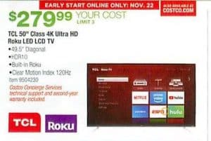 50 Inch Tcl Costco 50 Inch Led Tv Black Friday Deals