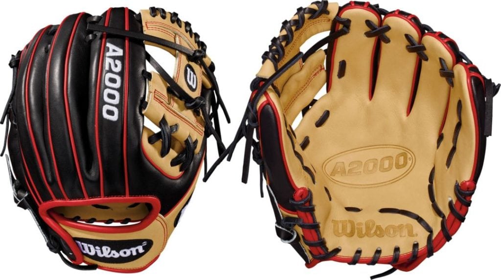 Black Friday A2000 Baseball Gloves Black Blonde Red