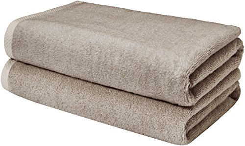 Amazonbasics Quick Dry Bathroom Towels, Bath Sheet, Platinum