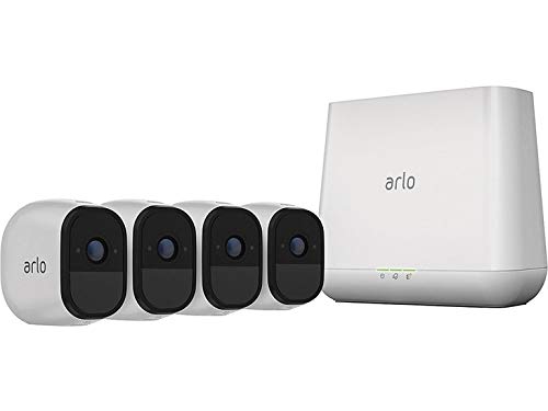 Arlo Pro 2 Vms4430p 100nar Wireless Home Security Camera System With Siren, Rechargeable, Night Vision, Indoor/outdoor, 1080p, 2 Way Audio, Wall Mount, 4 Camera Kit, White (renewed)