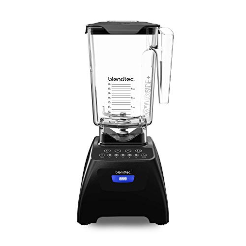 Blendtec Classic 575 Blender Wildside+ Jar (90 Oz) Professional Grade Power Self Cleaning 4 Pre Programmed Cycles 5 Speeds Black (renewed)