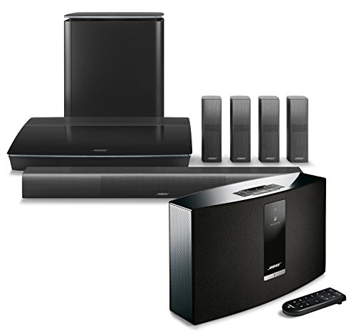 Bose Lifestyle 650 Home Entertainment System, Black, With Soundtouch 20 Series Iii Wireless Bluetooth Speaker, Black