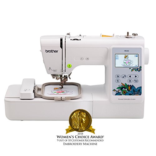 Brother Embroidery Machine, Pe535, 80 Built In Designs, Large Lcd Color Touchscreen Display, 25 Year Limited Warranty, White