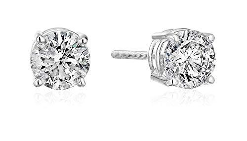 Certified 14k Gold Diamond Stud Earrings J K Color, I2 Clarity, White Or Yellow Gold (white Gold)