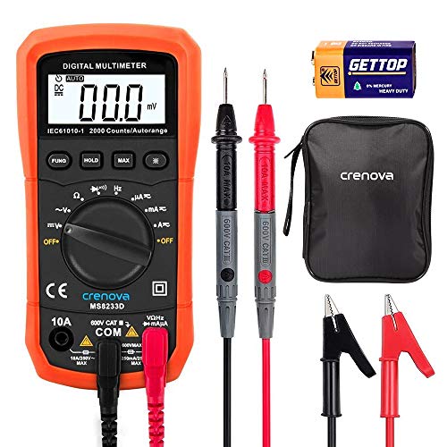 Crenova Ms8233d Auto Ranging Digital Multimeter Home Measuring Tools With Backlight Lcd Display