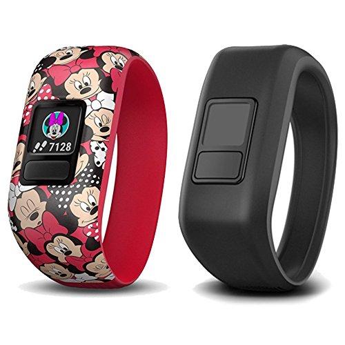 Garmin Vivofit Jr 2 With Two Stretchy Bands (minnie Mouse & Black)