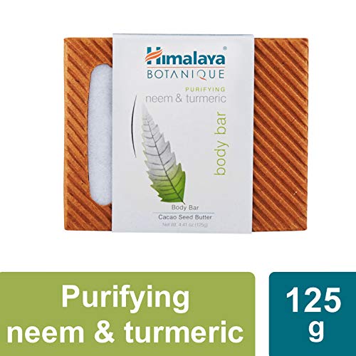 Himalaya Botanique Purifying Neem & Turmeric Handcrafted Bar Soap, Free From Parabens, Sls, Phthalates, Artificial Colors And Artificial Fragrances, 4.41 Oz (125 G) 1 Pack