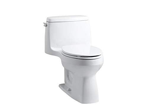 Kohler 3810 0 Santa Rosa Comfort Height Elongated 1.28 Gpf Toilet With Aquapiston Flush Technology And Left Hand Trip Lever, White