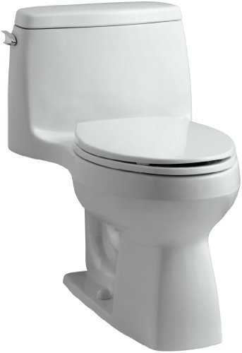 Kohler 3811 95 Santa Rosa Comfort Height Elongated 1.6 Gpf Toilet With Aquapiston Flush Technology And Left Hand Trip Lever, Ice Grey