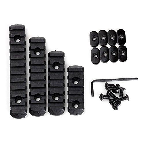 Loglife 4pcsrail Bk1 Polymer Rail Section Kit For Moe Handguard L5 L4 L3 L2 Sizes (bk)