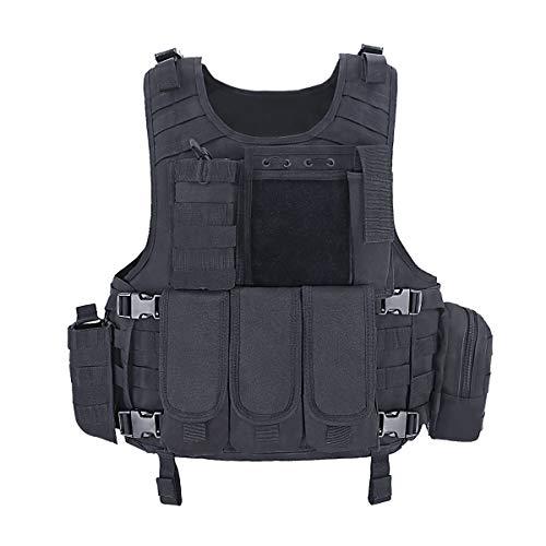 Mgflashforce Tactical Cs Field Vest, Airsoft Paintball Vest (black)