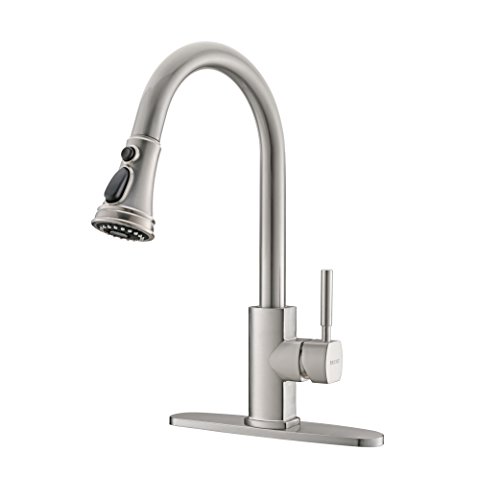 Paking Kitchen Faucet, Kitchen Sink Faucet, Sink Faucet, Brushed Nickel Kitchen Faucets With Pull Down Sprayer, Stainless Steel Bar Kitchen Faucet, Sweep Spray