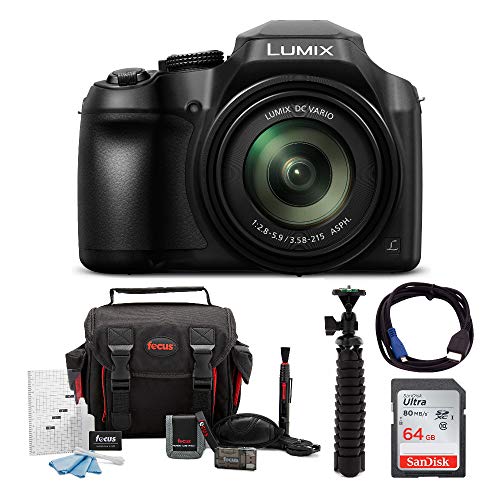 Panasonic Lumix Fz80 4k Long Zoom Camera (18.1 Megapixels, 60x 20 1200mm Lens) + 64gb Accessory Bundle