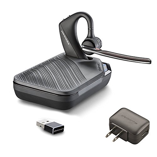 Plantronics Voyager 5200 Uc Bluetooth Headset Bundle W/bonus Wall Charger #206110 01 B | For Smartphones, Pc, Mac Using Ringcentral Software Or App