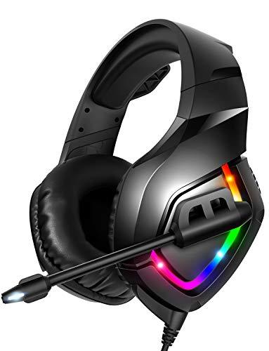 Runmus Gaming Headset Ps4 Headset With 7.1 Surround Sound, Xbox One Headset With Noise Canceling Mic & Rgb Light, Compatible W/ Ps4, Xbox One(adapter Not Included), Pc, Laptop, Ns, Ps2