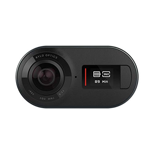 Rylo 5.8k 360 Video Camera (iphone + Android) Breakthrough Stabilization, Includes 16gb Sd Card And Everyday Case, Black