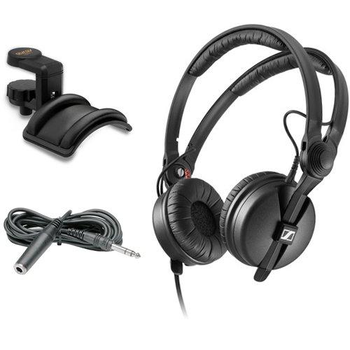 Sennheiser Hd 25 Plus Monitor Headphones With Auray Headphone Holder & 10' Extension Cable