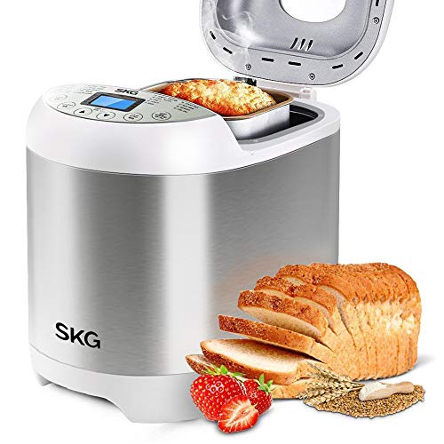 Skg 2lb Automatic Programmable Bread Machine Multifunctional Bread Maker Silver