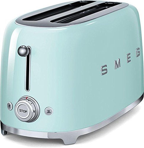 Smeg Tsf02pgus 50's Retro Style Aesthetic 4 Slice Toaster, Pastel Green