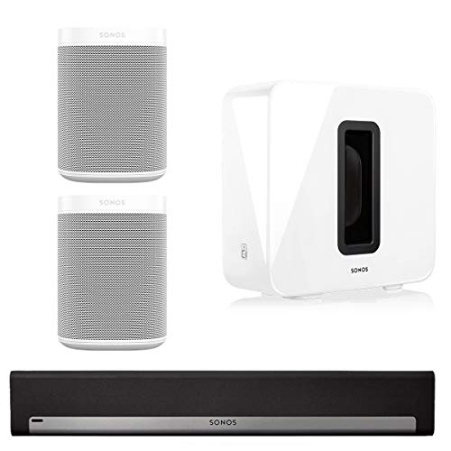 Sonos 5.1 Surround Set Home Theater System With Playbar, Sub And 2 Sonos Ones