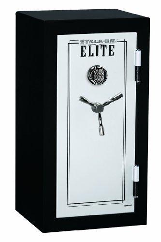 Stack On E 040 Sb E Elite Junior Executive Fire Safe With Electronic Lock, 3 Shelves, Matte Black/silver