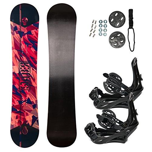 Stauber 148cm Summit Snowboard & Binding Package Sizes 128, 133, 138, 143, 148,153,158, 161 Best All Terrain, Twin Directional, Hybrid Profile Adjustable Bindings Designed For All Levels