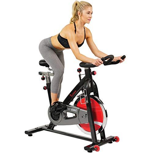 Sunny Health & Fitness Spin Bike Belt Drive Indoor Cycle Exercise Bike Sf B1002